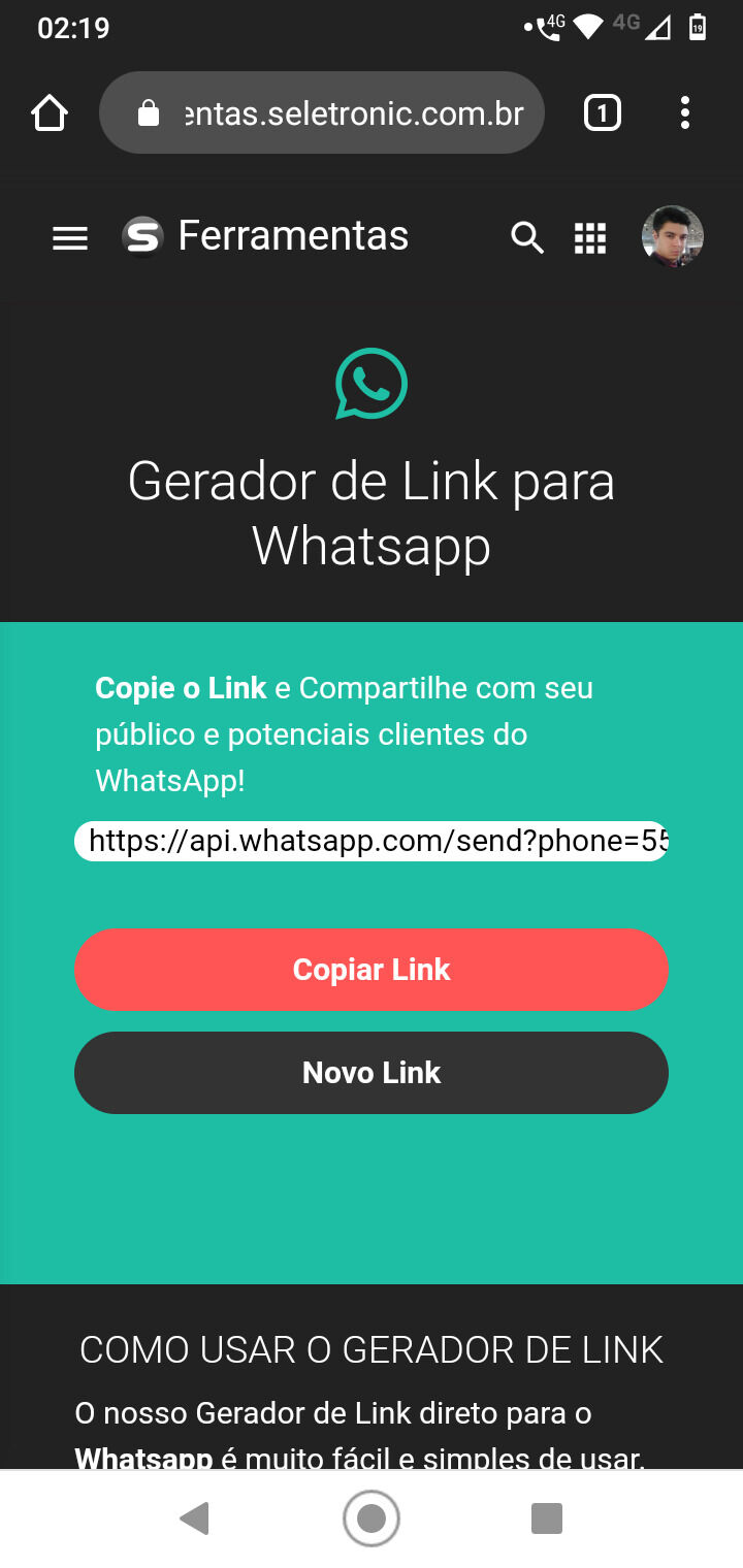 Gerador de Link para WhatsApp | Acessar para Web grátis